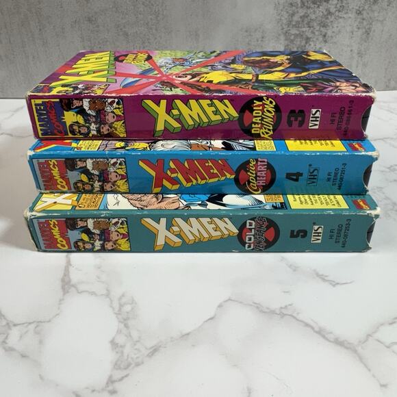 Vintage X-Men VHS Lot of 3 1993 Volumes 3, 4, & 5 Marvel Comics - Picture 4 of 15